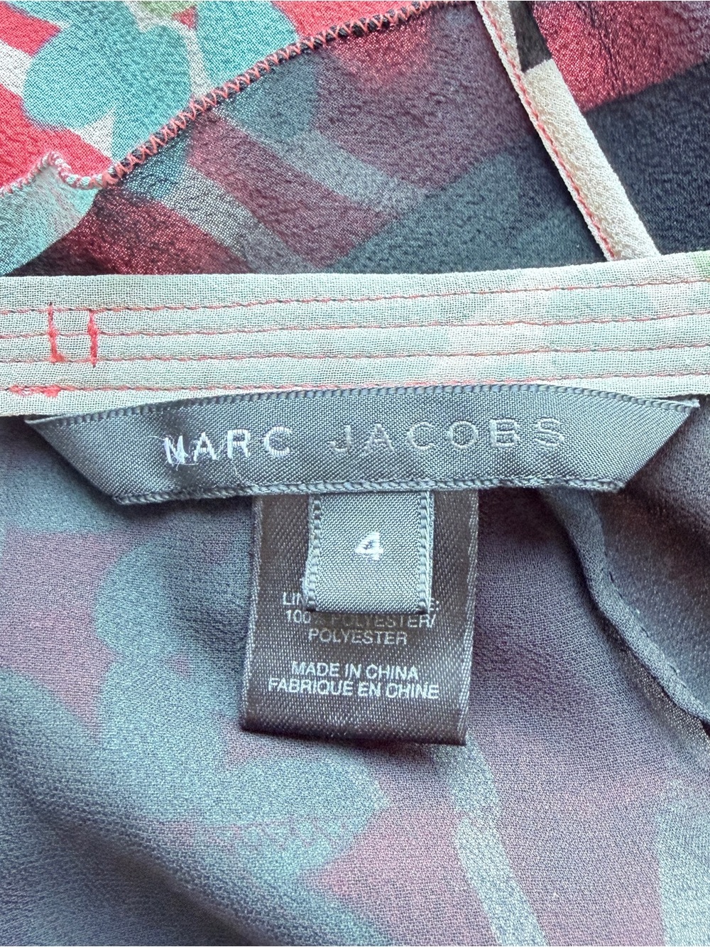 Marc Jacobs Y2K 100% Silk Tiered Ruffle Mini Skirt Abstract Floral Print Size 4 - Picture 13 of 16